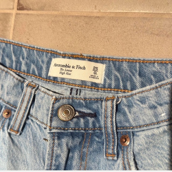 Abercrombie & Fitch Light Blue Straight Leg Jeans - Picture 2 of 2